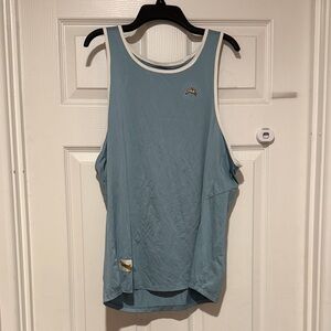 Tracksmith Light Blue/White Men’s Singlet Tank